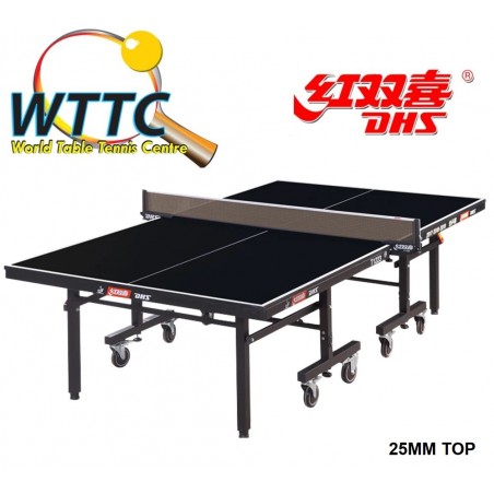 Double Happiness T1223 Competition Table Tennis Table 25mm Black Top