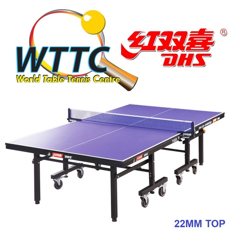 Double Happiness T1223 Table Tennis Table 22mm Blue Top