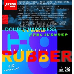 Double Happiness DHS C8 Table Tennis Rubber Red