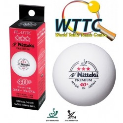 Nittaku 40+ Premium 3 Stars Table Tennis Balls Japan 