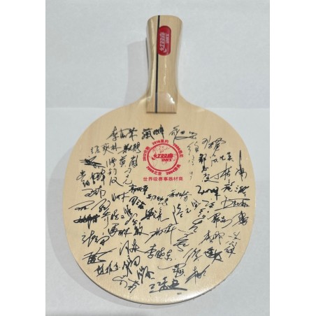 Double Happiness Table Tennis S-4A SIGNED BLADE SIGNATURES